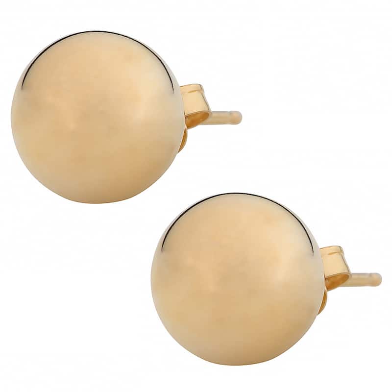 Fremada 14k Yellow Gold 6 mm Ball Stud Earrings