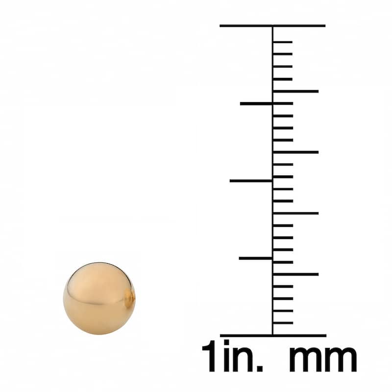 Fremada 14k Yellow Gold 6 mm Ball Stud Earrings