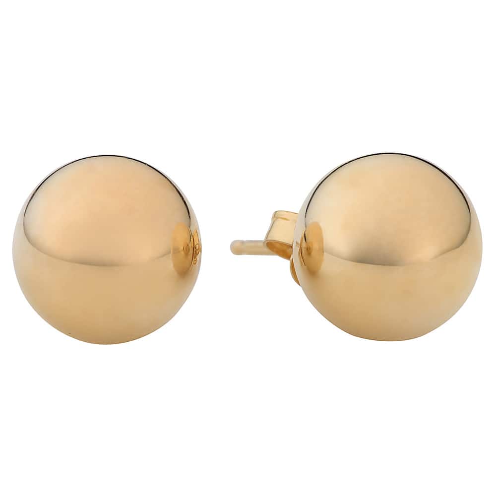 Fremada 14k Yellow Gold 6 mm Ball Stud Earrings