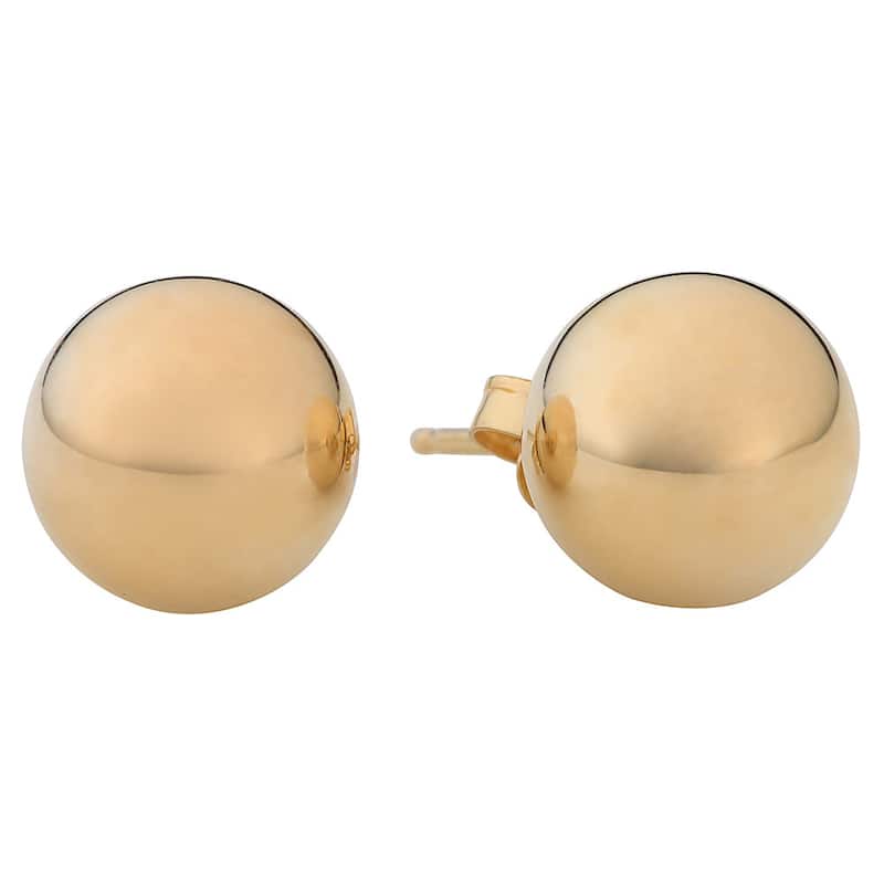 Fremada 14k Yellow Gold 6 mm Ball Stud Earrings