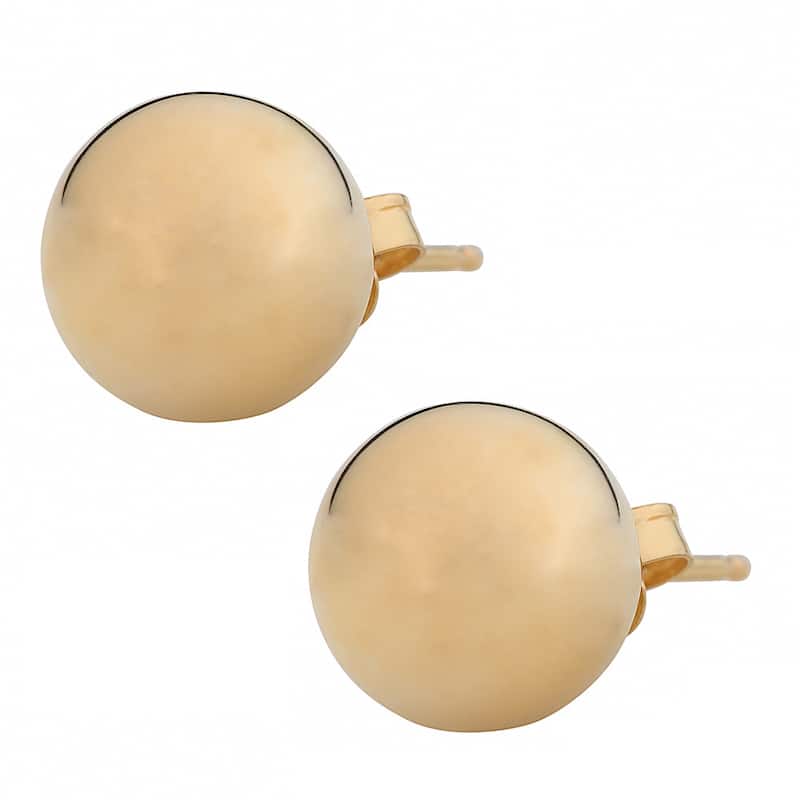 Fremada 14k Yellow Gold 8mm Ball Earrings