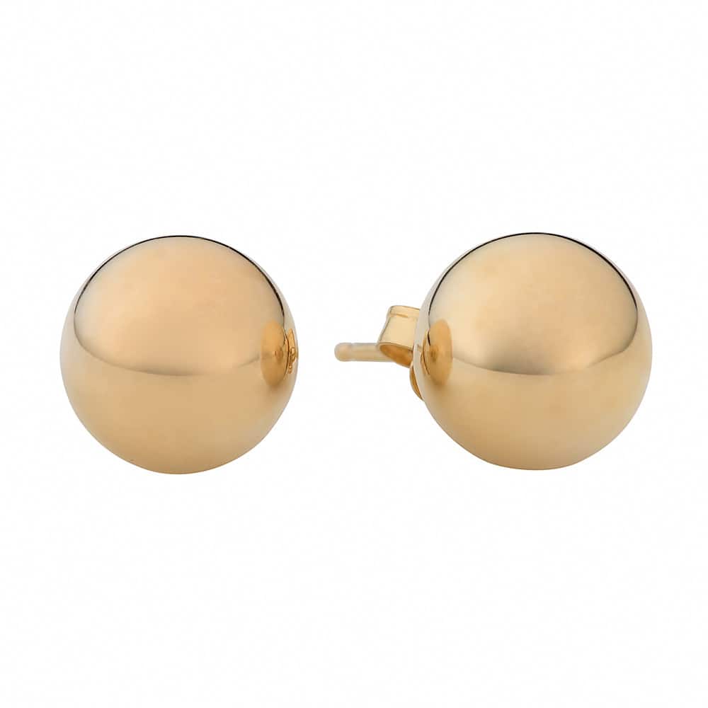 Fremada 14k Yellow Gold 8mm Ball Earrings