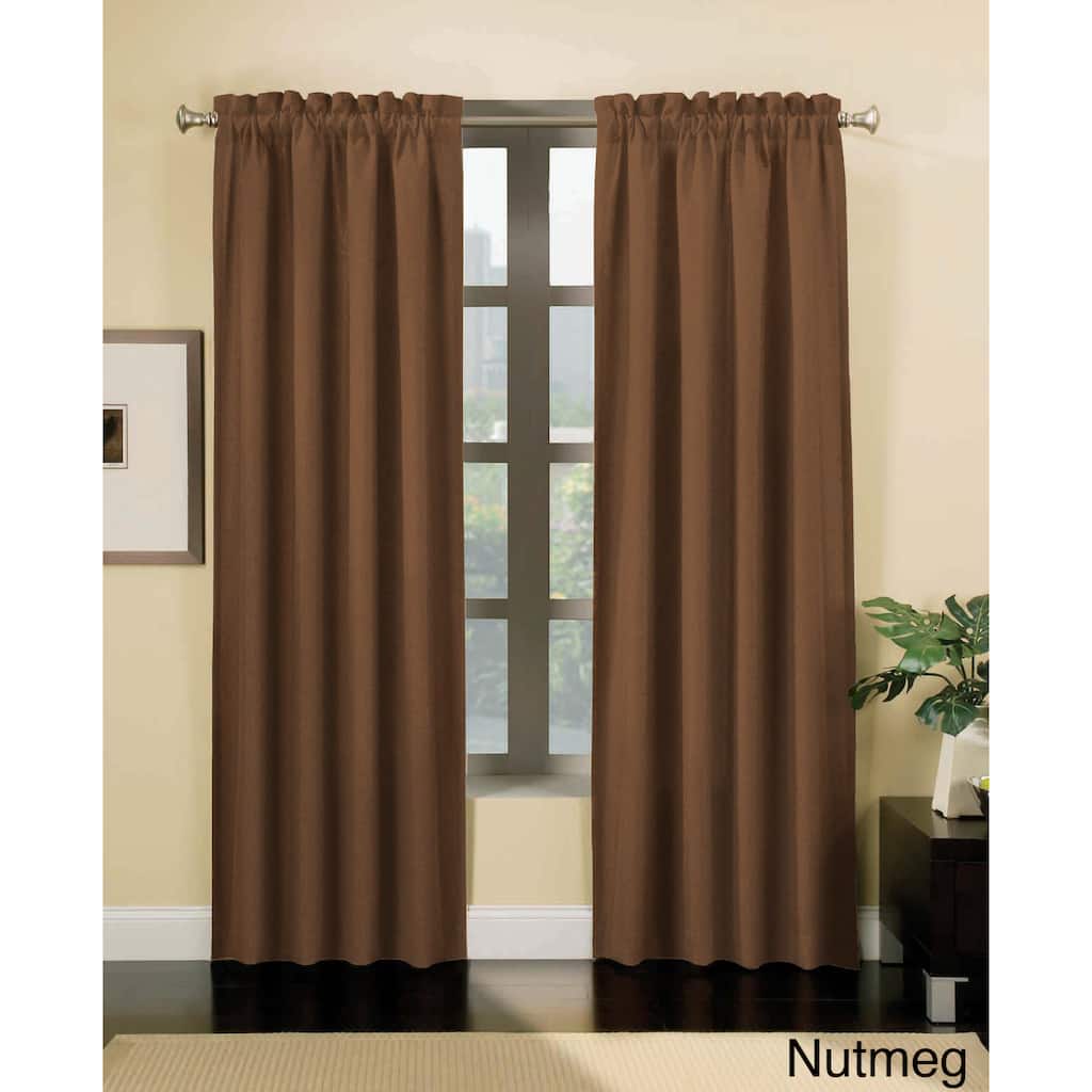 Thermal Backed Hopsack Blackout Curtain Panel Pair - 52 x 63