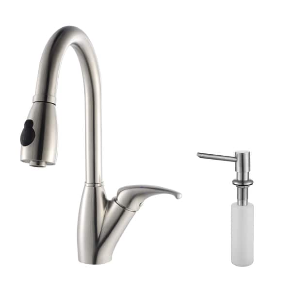 Kraus Kitchen Combo Set Stainless Steel PullOut Kitchen Faucet 3343682