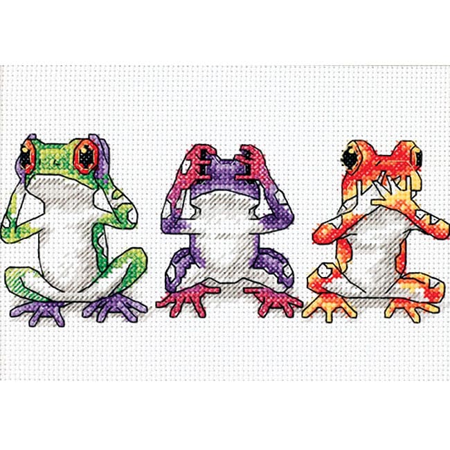 Jiffy Treefrog Trio Mini Counted Cross Stitch Kit