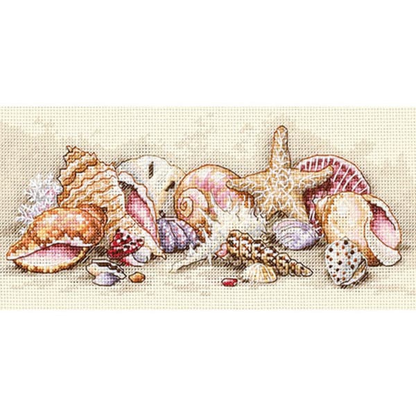 Shop Petite Seashell Treasures Counted Cross Stitch Kit - Free Shipping