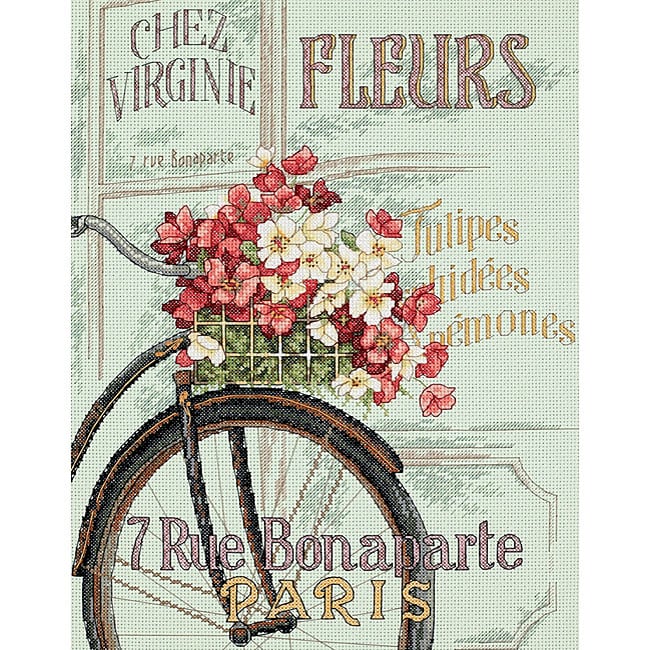 Parisian Bicycle Counted Cross Stitch Kit