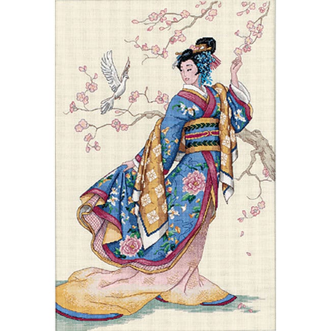 The Art of Oriental Embroidery 東洋刺繍の芸術 Elegance of the Orient' Counted Cross Stitch Kit - Bed Bath