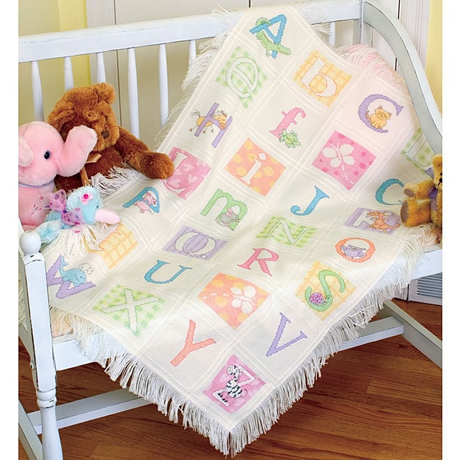 Shop 'Baby Hugs' ABC Counted Cross Stitch Afghan Kit Free Shipping On Orders Over 45