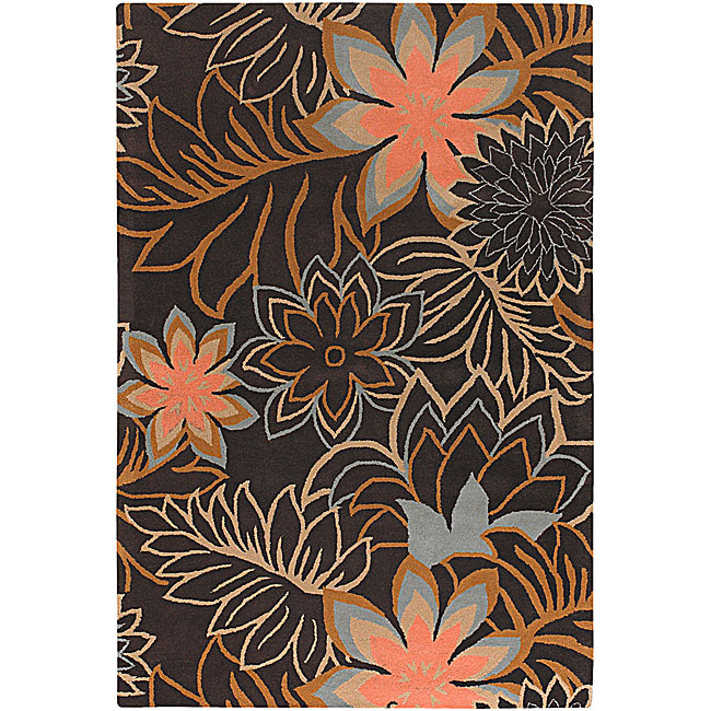 Hand tufted Contemporary Mandara Wool Area Rug (5 X 76)