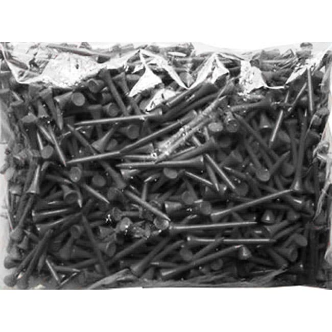 Black 2.75-inch Golf Tees (Pack of 1000)