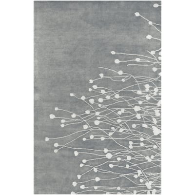 Artist's Loom Hand-tufted Transitional Floral Wool Rug - 5' x 7'6