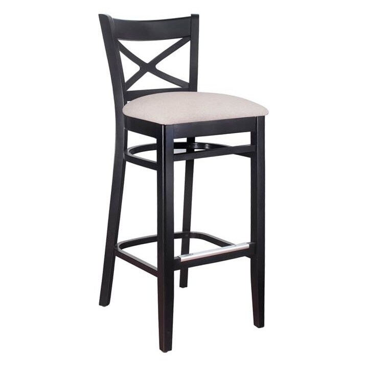 Dark Mahogany X back Microfiber Seat Barstool