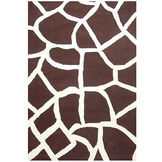 Shop Handtufted Giraffe Wool Rug 5' x 8' Free Shipping Today 3358206