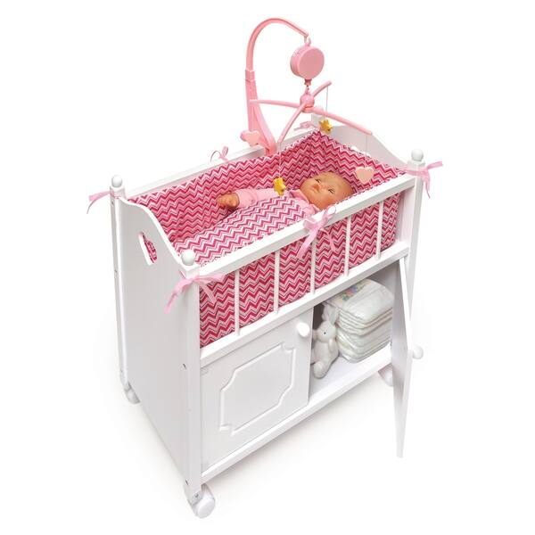 Shop Badger Basket Cabinet Doll Crib With Bedding And