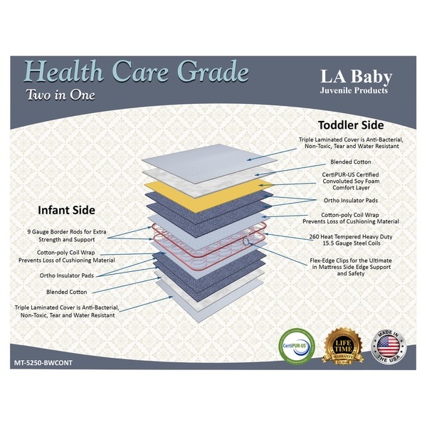 la baby 2 in 1 crib mattress