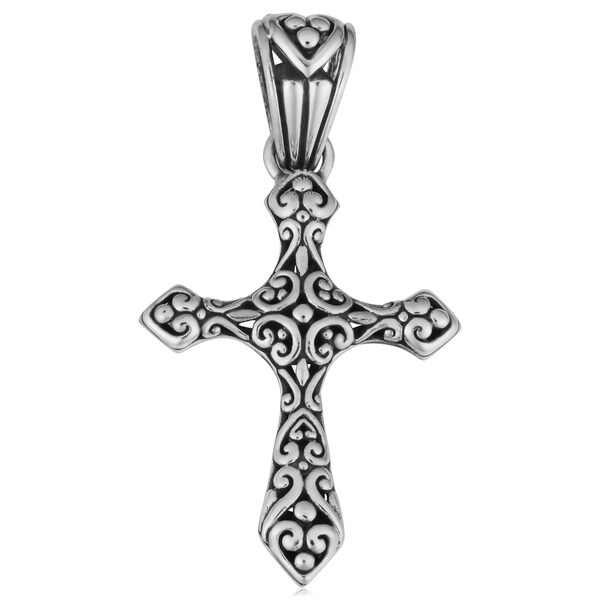 Shop Handmade Sterling Silver Cawi Cross Pendant (Indonesia) - Free ...
