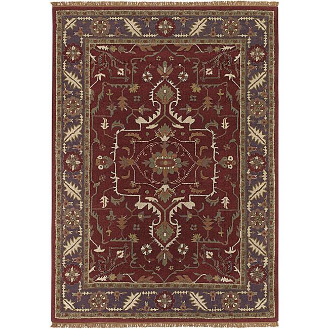 Hand-tufted Traditional Mandara Wool Area Rug (8' x 11') - 8' x 11'
