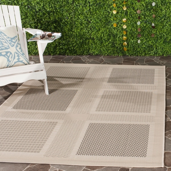 Shop Safavieh Lakeview Sand/ Black Indoor/ Outdoor Rug 8' x 11' On