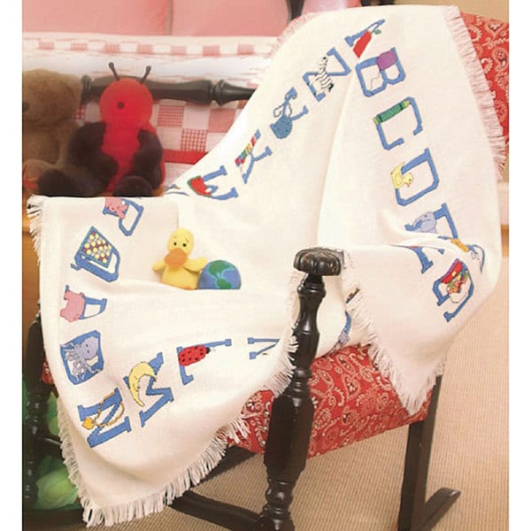 Shop Baby Alphabet Afghan Cross Stitch Kit - Free Shipping On Orders 