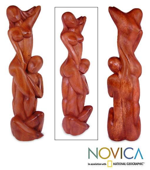 'Please Don't Go' Wood Statuette (