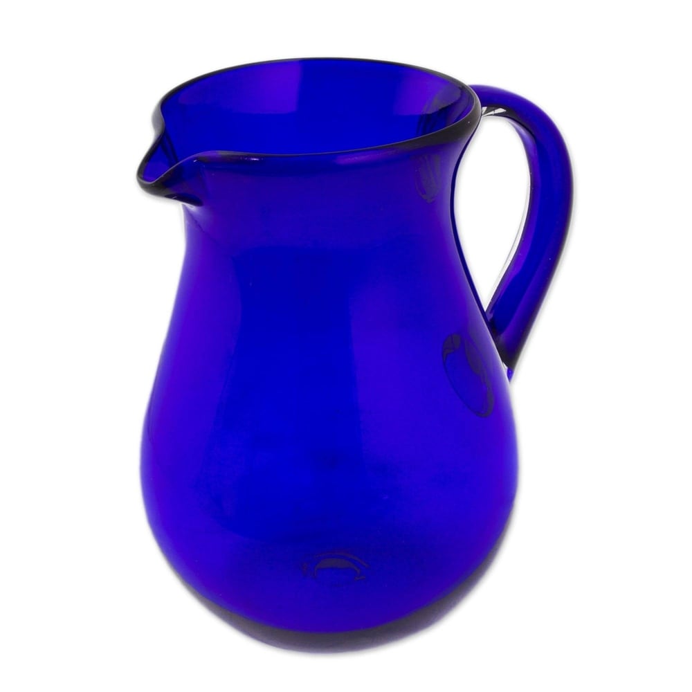 NOVICA Classic Recycled Glass 98 oz. Pitcher