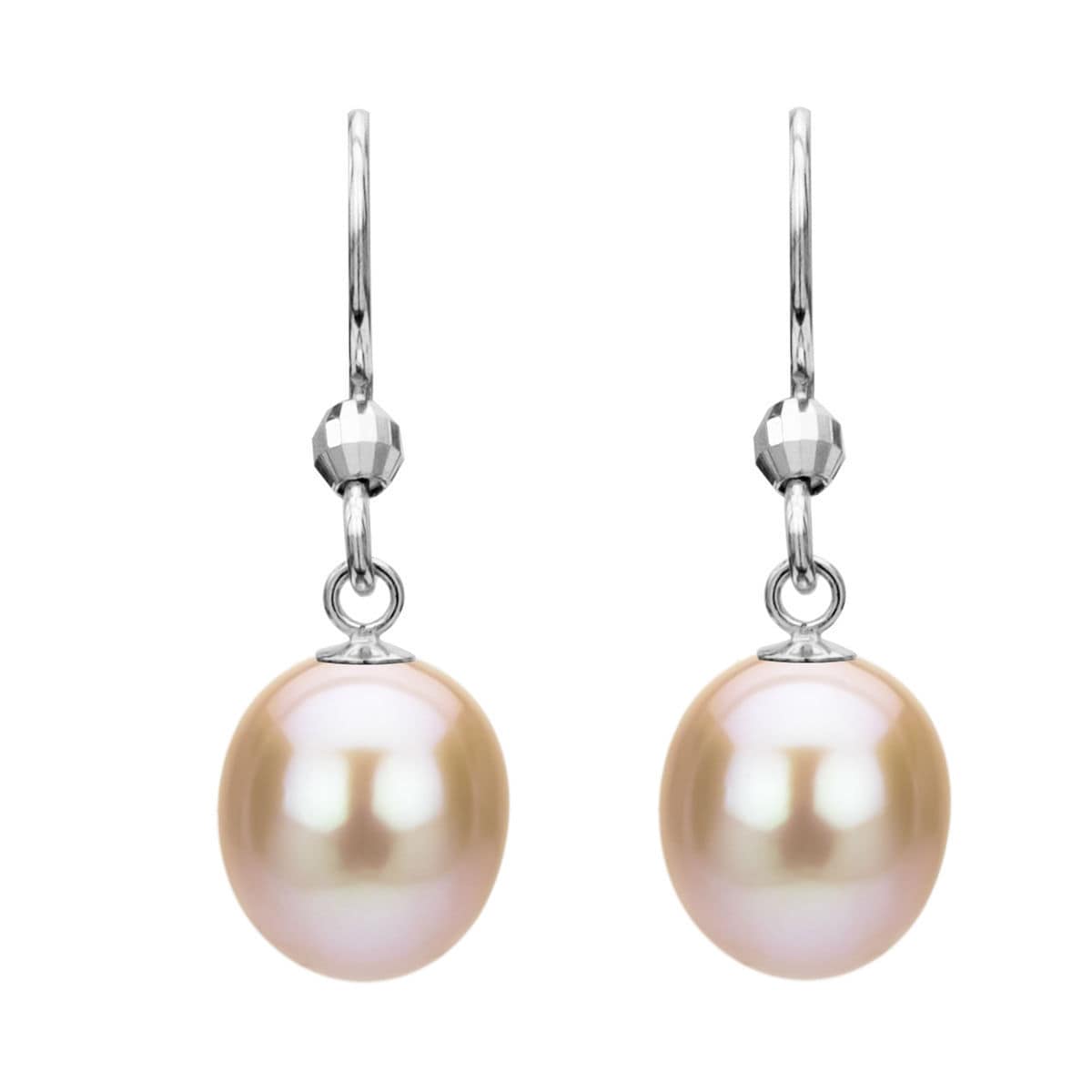 pink freshwater pearl earrings