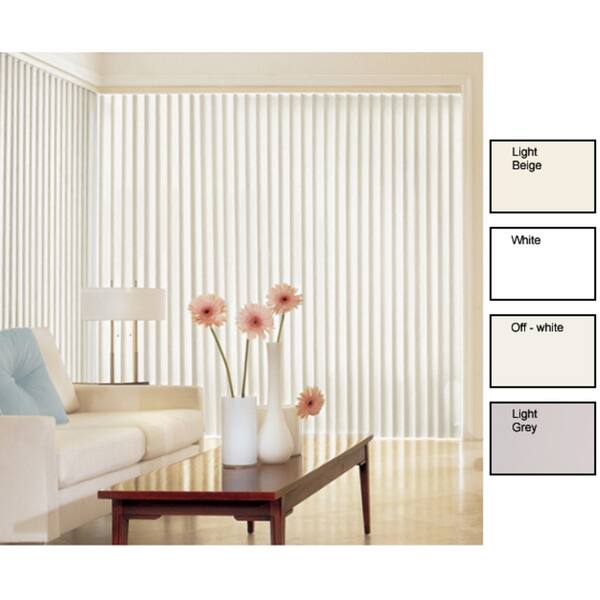Solid Vinyl Vertical Blinds (84 in. W x Custom Length) Bed Bath