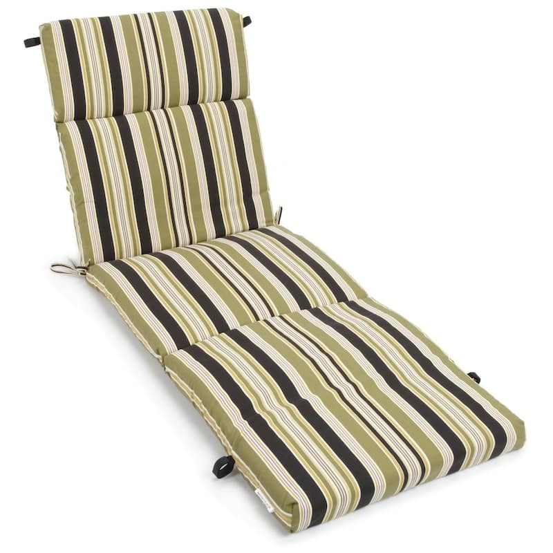 Blazing Needles 72-inch All-Weather Chaise Lounge Cushion - Freeport Stripe