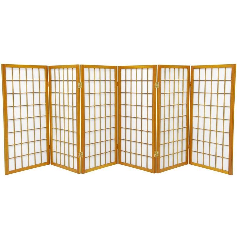 3 ft Handmade Wood/ Paper Panel Miniature Windowpane Shoji Screen (China)