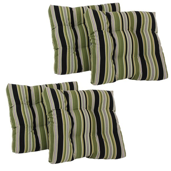 Outdoor Green Dining Chair Cushions (Set of 4) - Overstock - 3378680