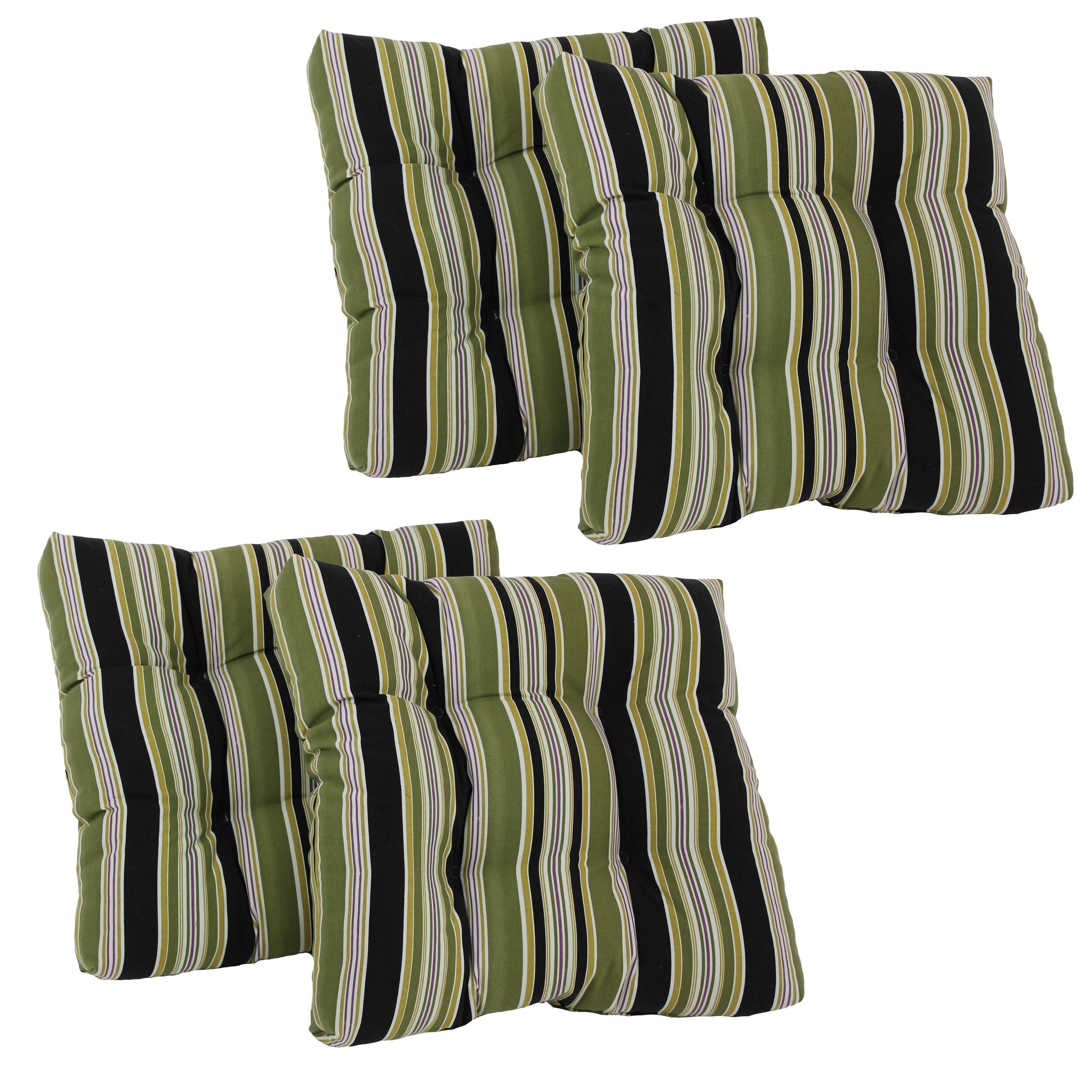 Outdoor Green Dining Chair Cushions (set Of 4)
