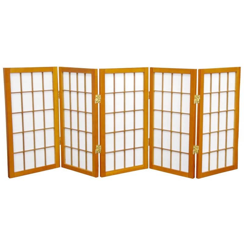 Handmade Wood/ Paper 2' 3-panel Miniature Windowpane Shoji Screen - 24 x 36