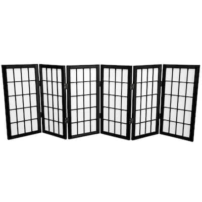 Handmade Wood/ Paper 2' 3-panel Miniature Windowpane Shoji Screen - 24 x 36