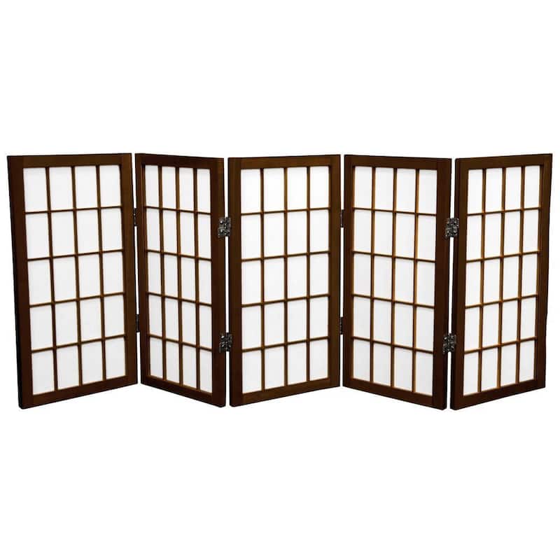 Handmade Wood/ Paper 2' 3-panel Miniature Windowpane Shoji Screen - 24 x 36