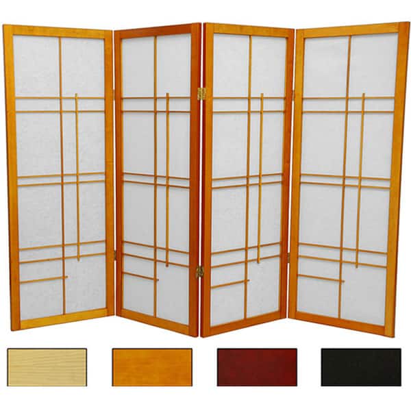 Handmade 4' Wood and Rice Paper Eudes Shoji Screen - 48 x 70