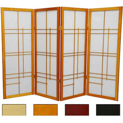 Handmade 4' Wood and Rice Paper Eudes Shoji Screen - 48 x 70