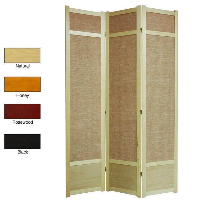Handmade Jute 84-inch Room Divider (China) - Red