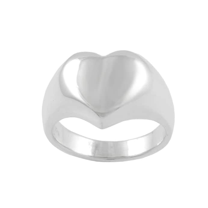 solid heart ring