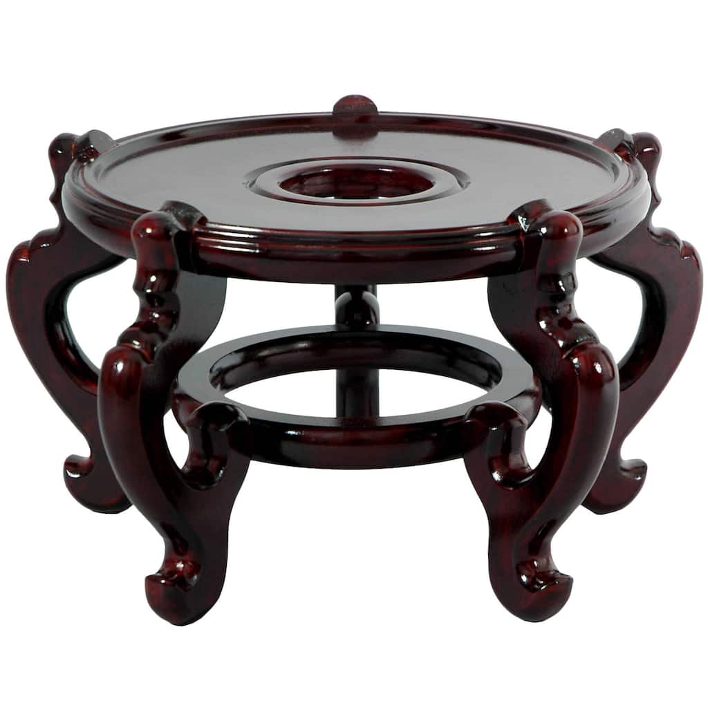 Handmade Dark Rosewood 15.5-inch Fishbowl Stand (China)