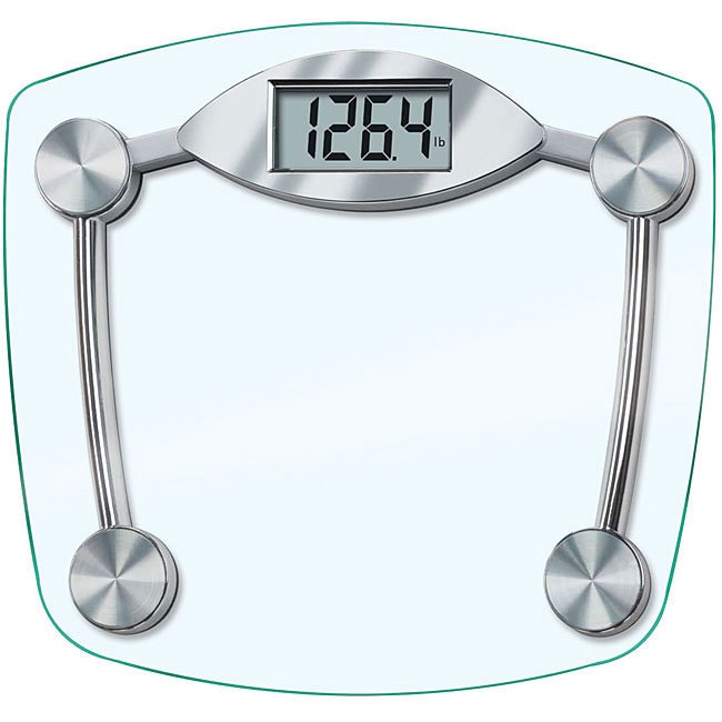 Digital Glass Scale with Stainless Steel Accents Clear - Taylor