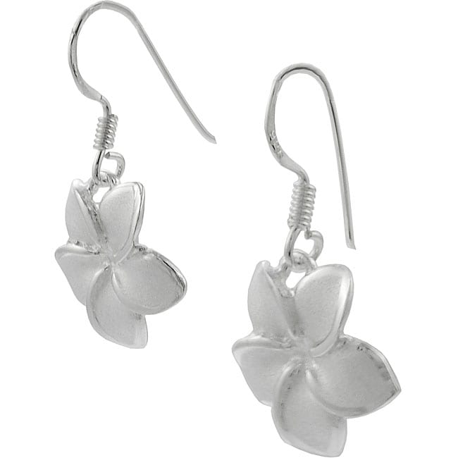 Journee Collection Sterling Silver Plumeria Earrings Free Shipping On