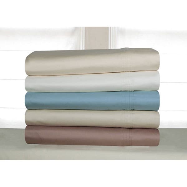 pointehaven celeste home percale cotton sheet se