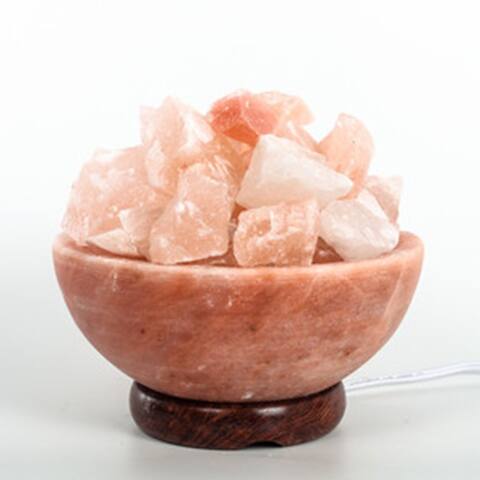 Handmade Small Himalayan Bowl Salt Lamp by Black Tai Salt Co.