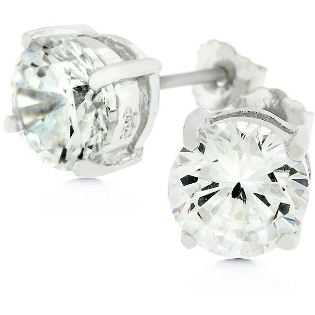 Kate Bissett Sterling Silver Cubic Zirconia Stud Earrings