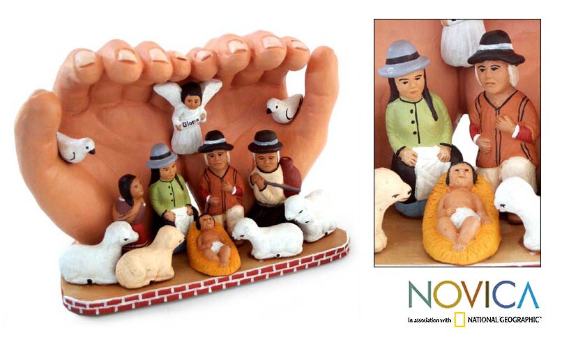 'Peace Nativity' Ceramic Sculpture
