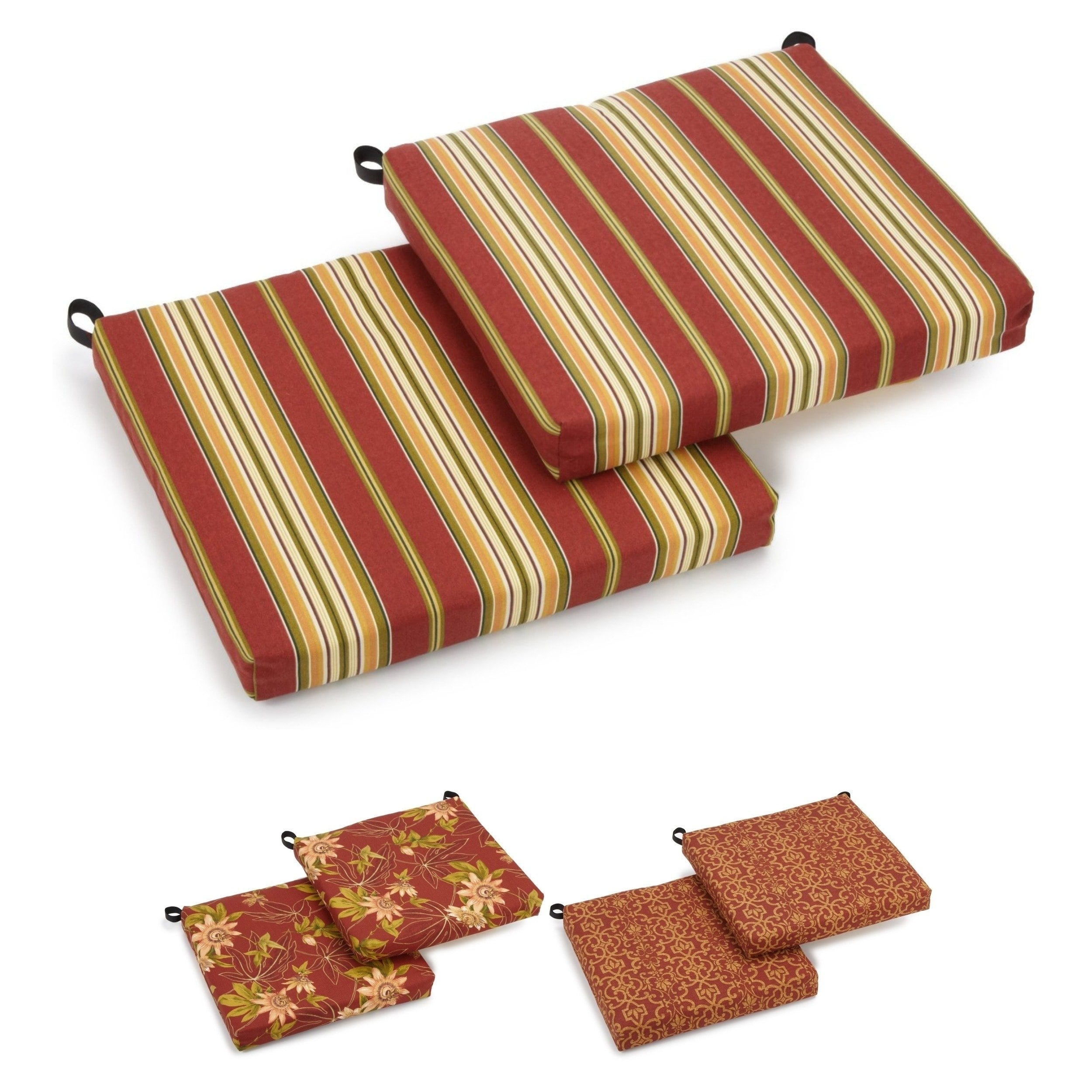 Blazing Needles 60-inch Indoor/Outdoor Bench Cushion - 60 Vanya Papprika