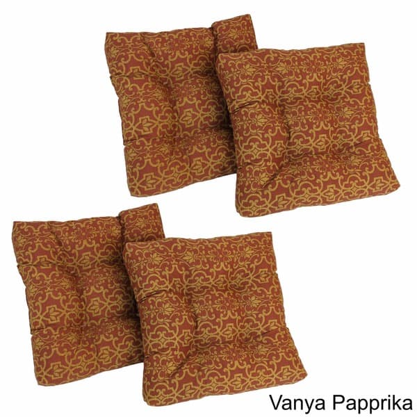 Blazing Needles 20 Inch Indoor Outdoor Dining Chair Cushions Set Of 4 On Sale Overstock 3409033