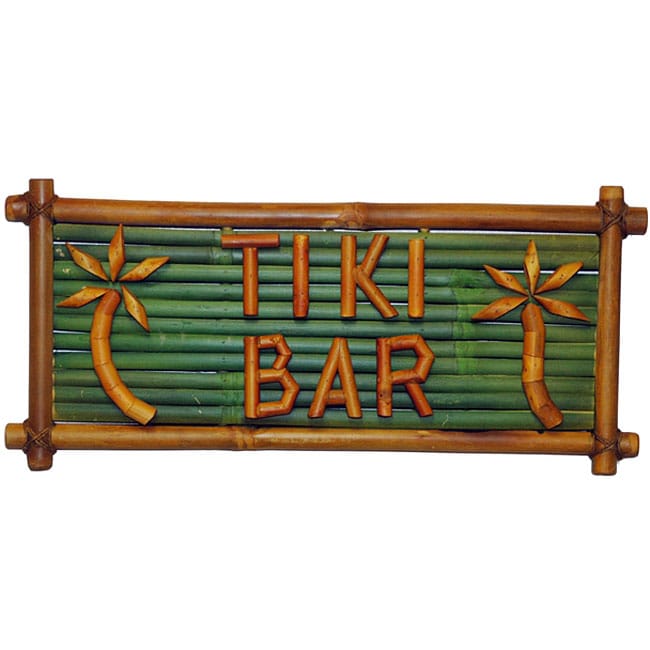 Bamboo 'Tiki Bar' Sign (Vietnam) - 11491436 - Overstock.com Shopping ...