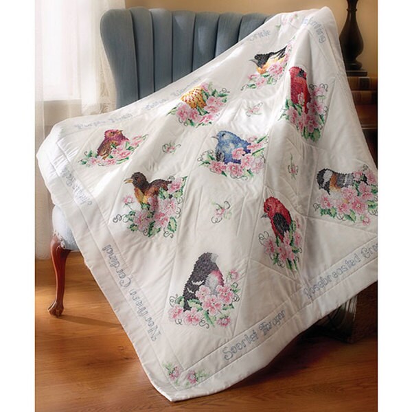 Stamped cross stitch new arrivals lap quilt kits